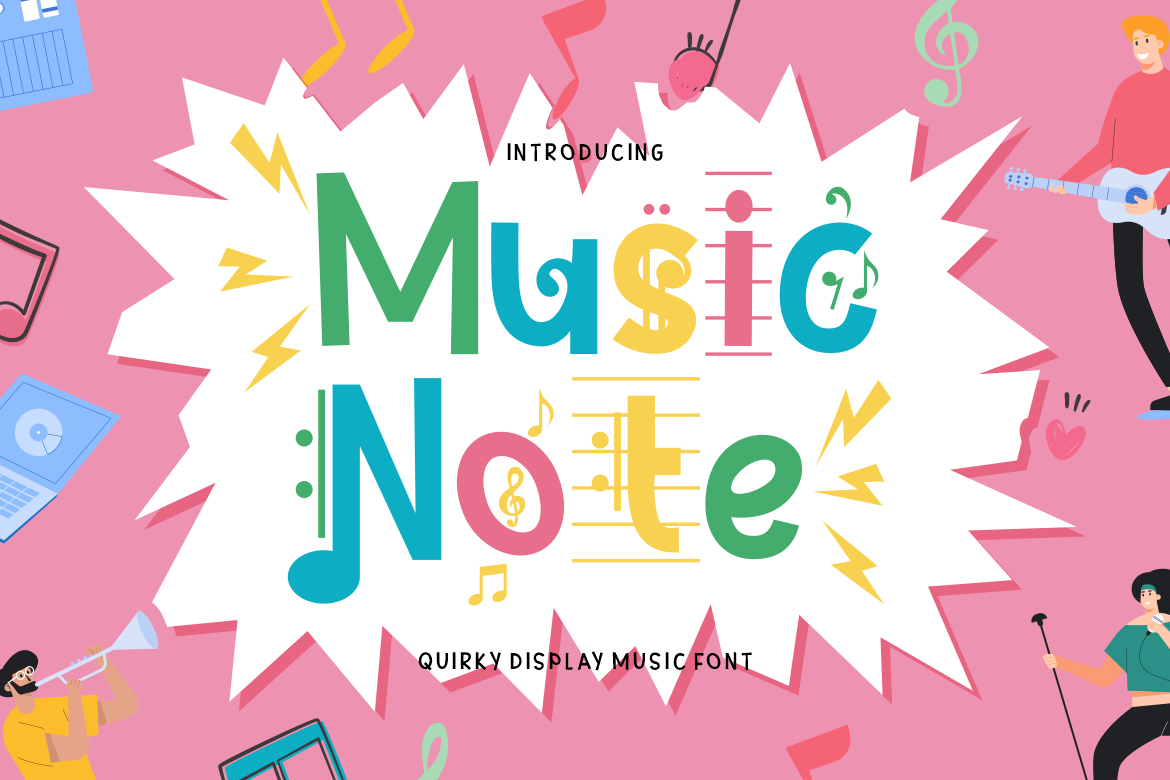 Music Note - Quirky Display Music Font