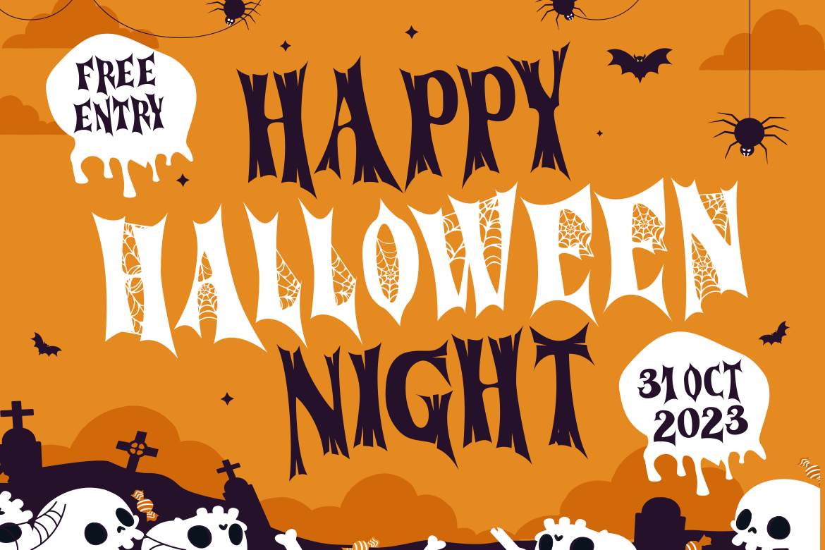 CURSED GOTHIC HALLOWEEN FONT 8