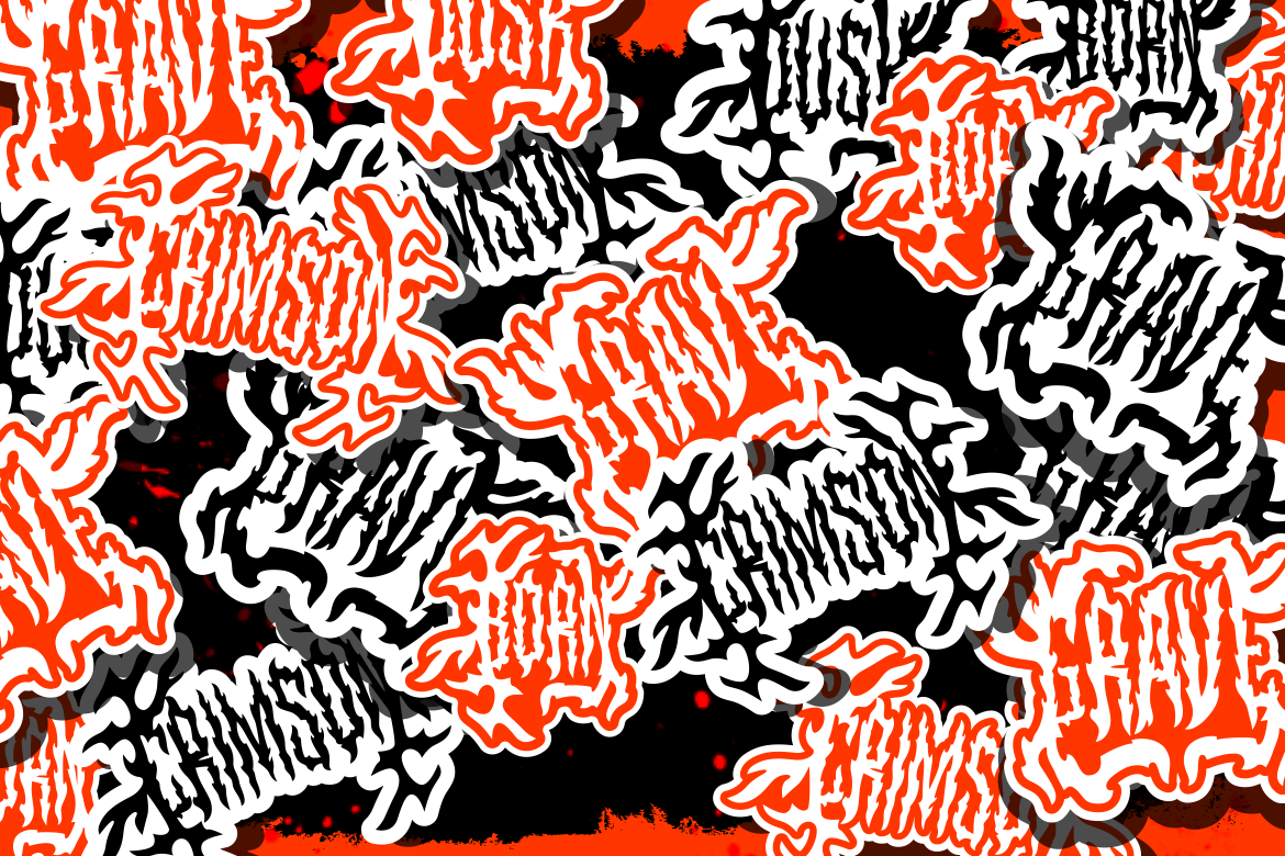 DEATH FIRE METAL FONT 6