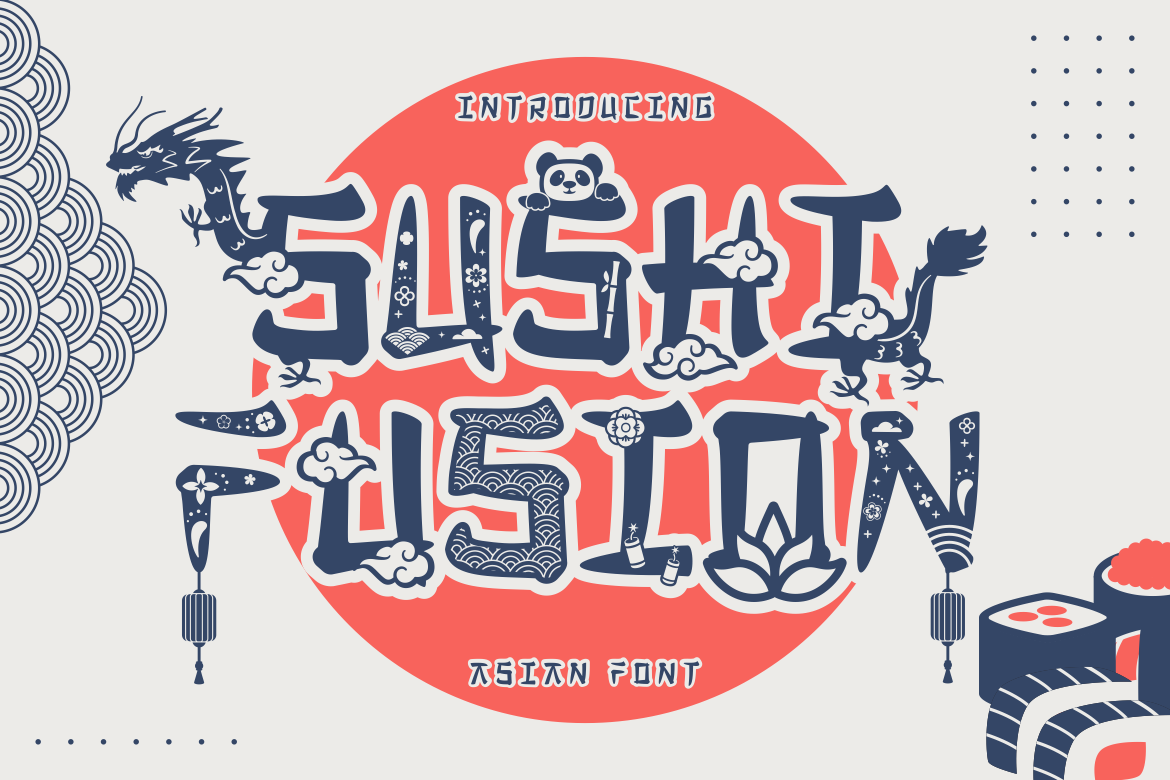 SUSHI FUSION ASIAN FONT 1