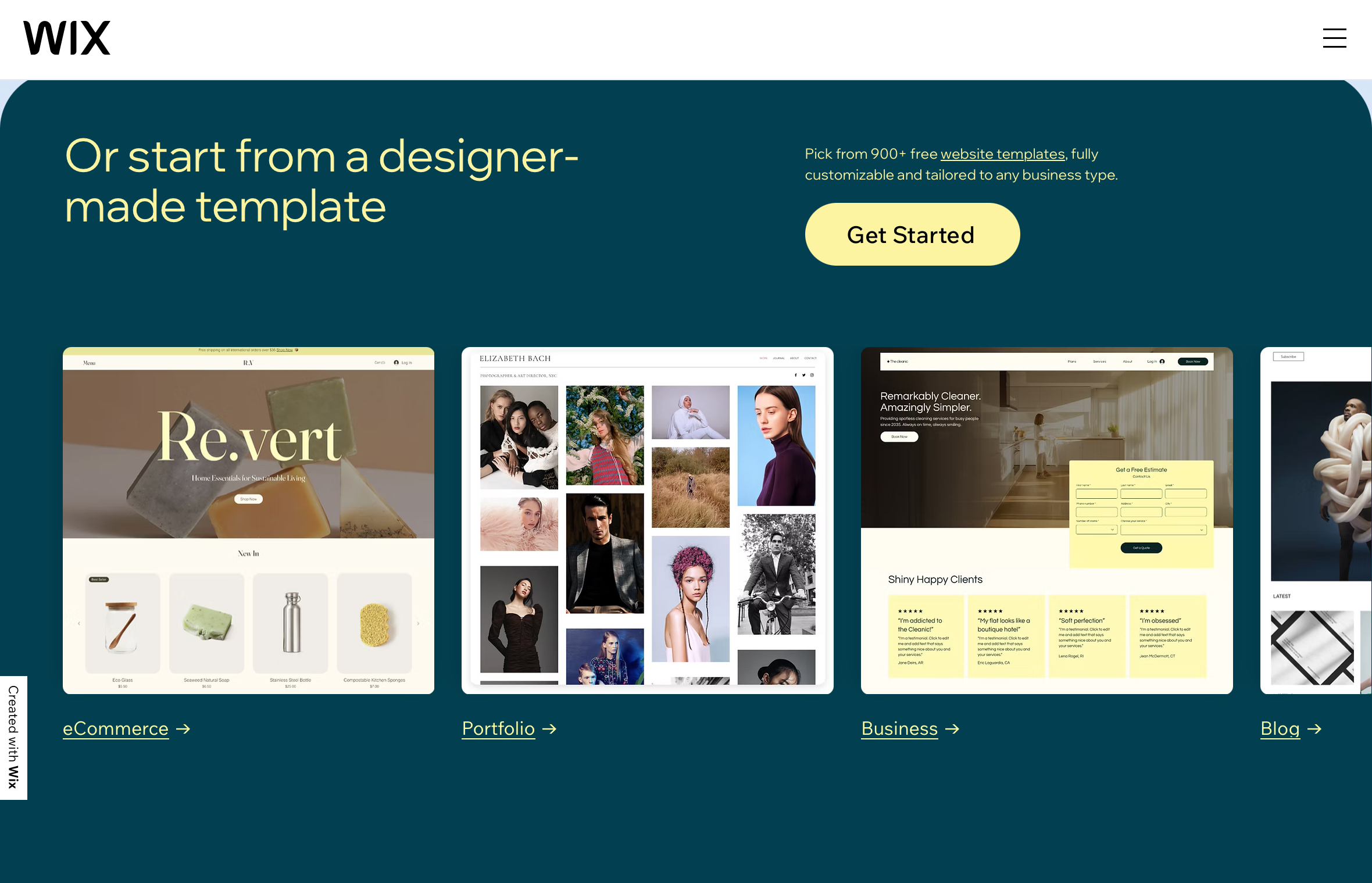 6. Best Website Portfolio Builder Wix