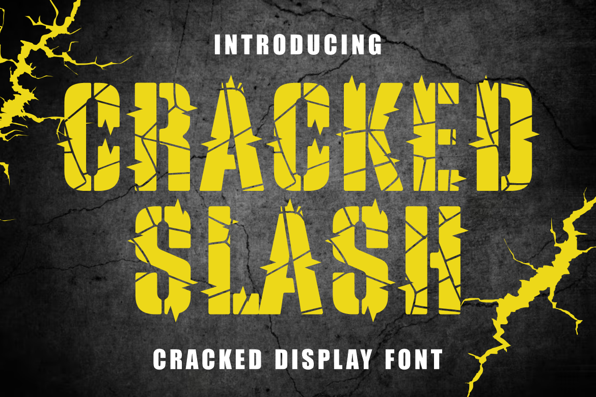 Cracked Slash - Cracked Display Font