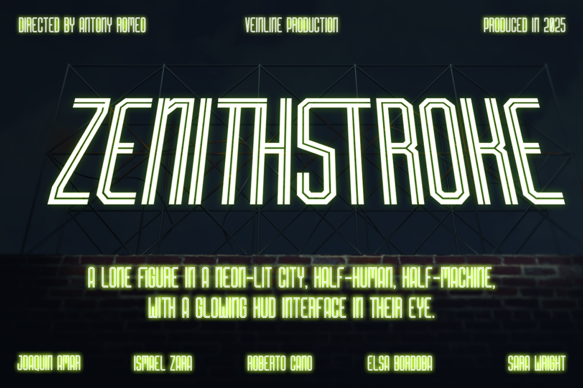 ZENITH STROKE FUTURISTIC DISPLAY FONT 3