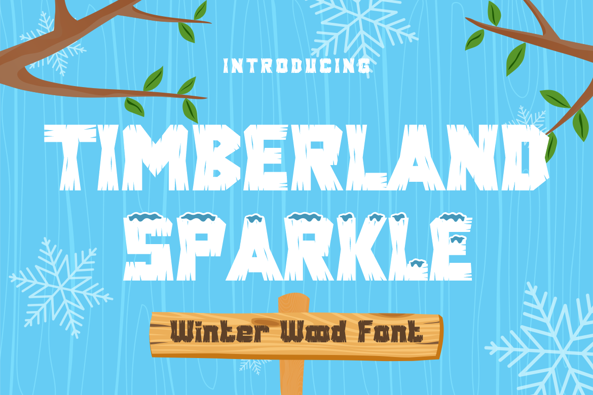 Timberland Sparkle - Winter Wood Font