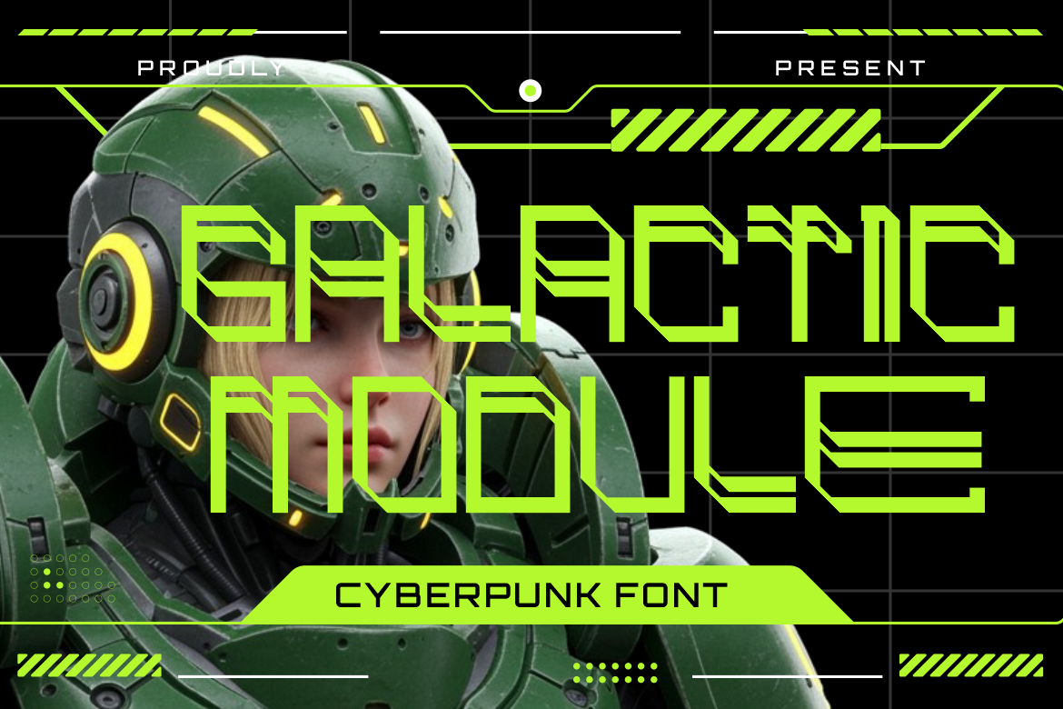 Galactic Module - Cyberpunk Futuristic Font