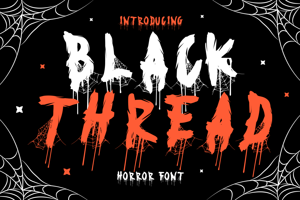 Black Thread Horror Font