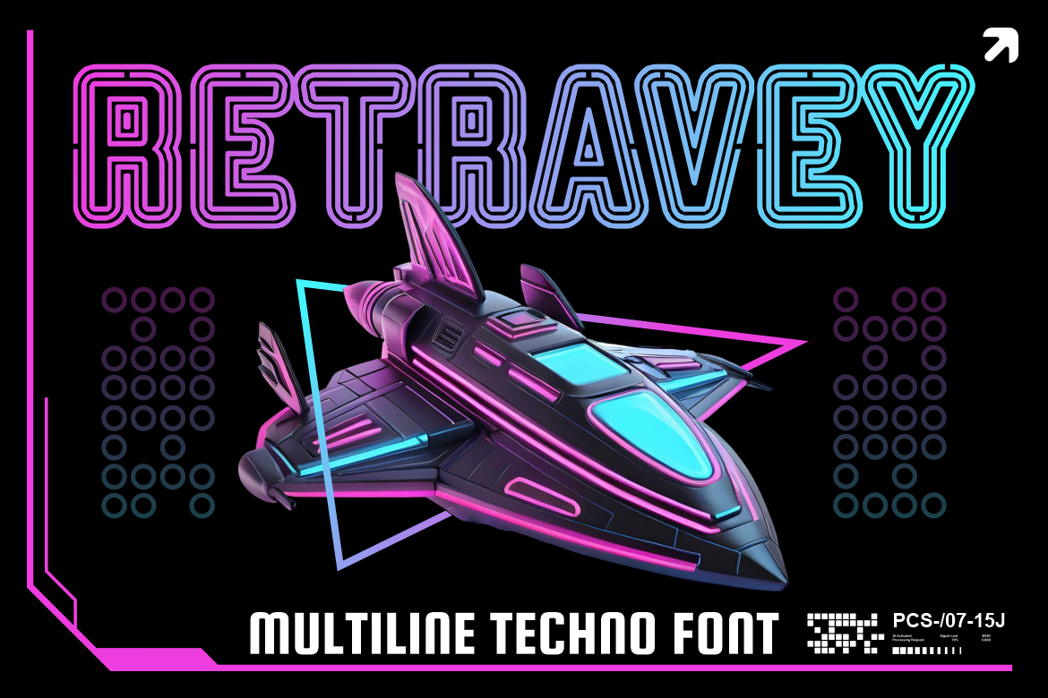 Retravey Multiline Font
