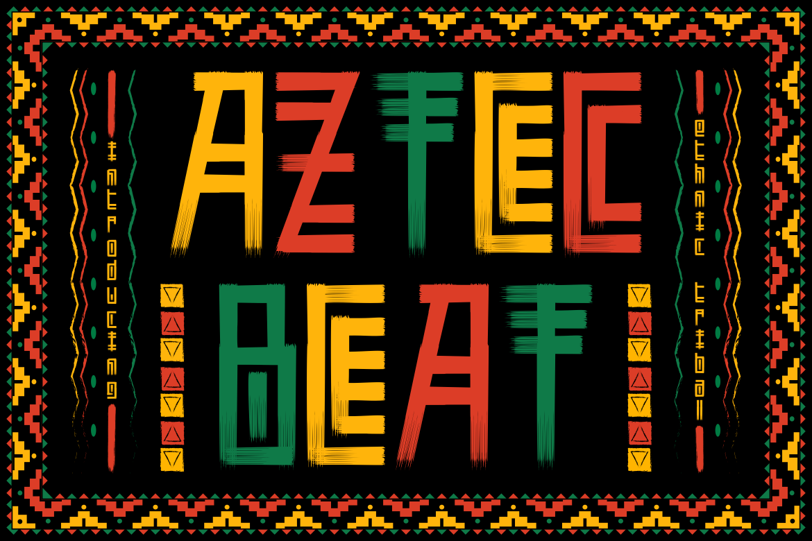 Aztec Beat Ethnic Tribal Font