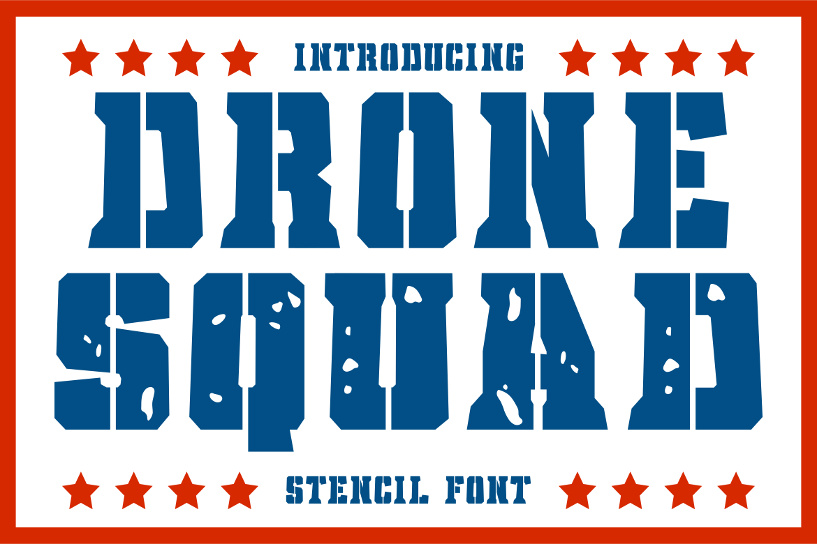 DRONE SQUAD STENCIL FONT 1