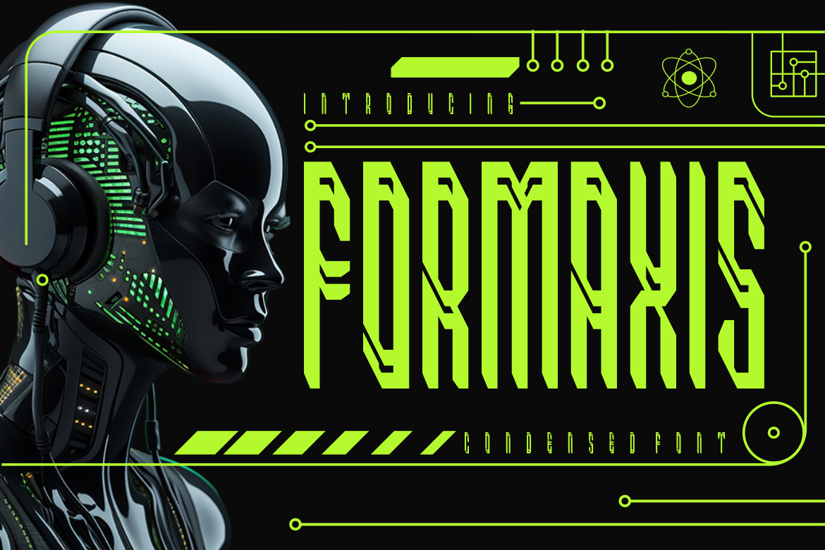 Formaxis Condensed Techno Font