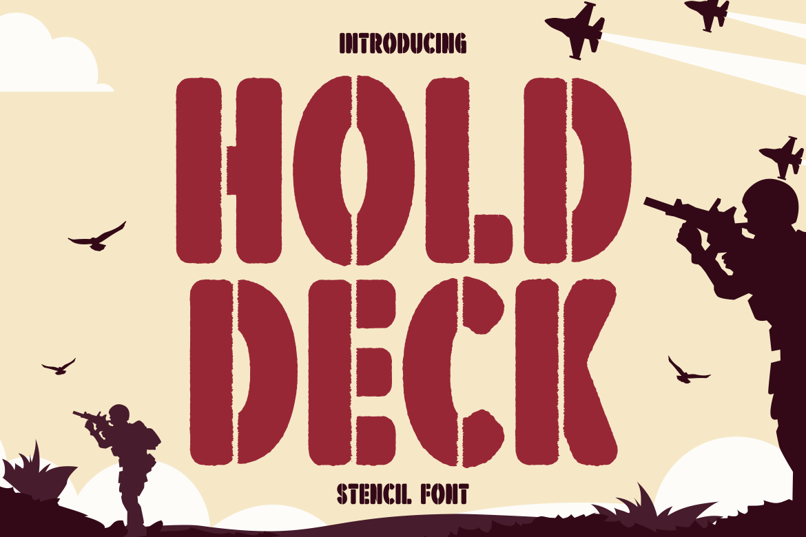 HOLD DECK STENCIL FONT 1