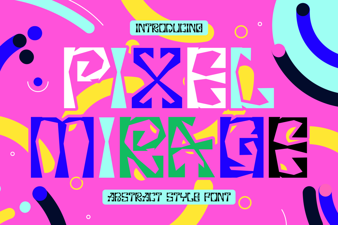 Pixel Mirage Abstract Style Font