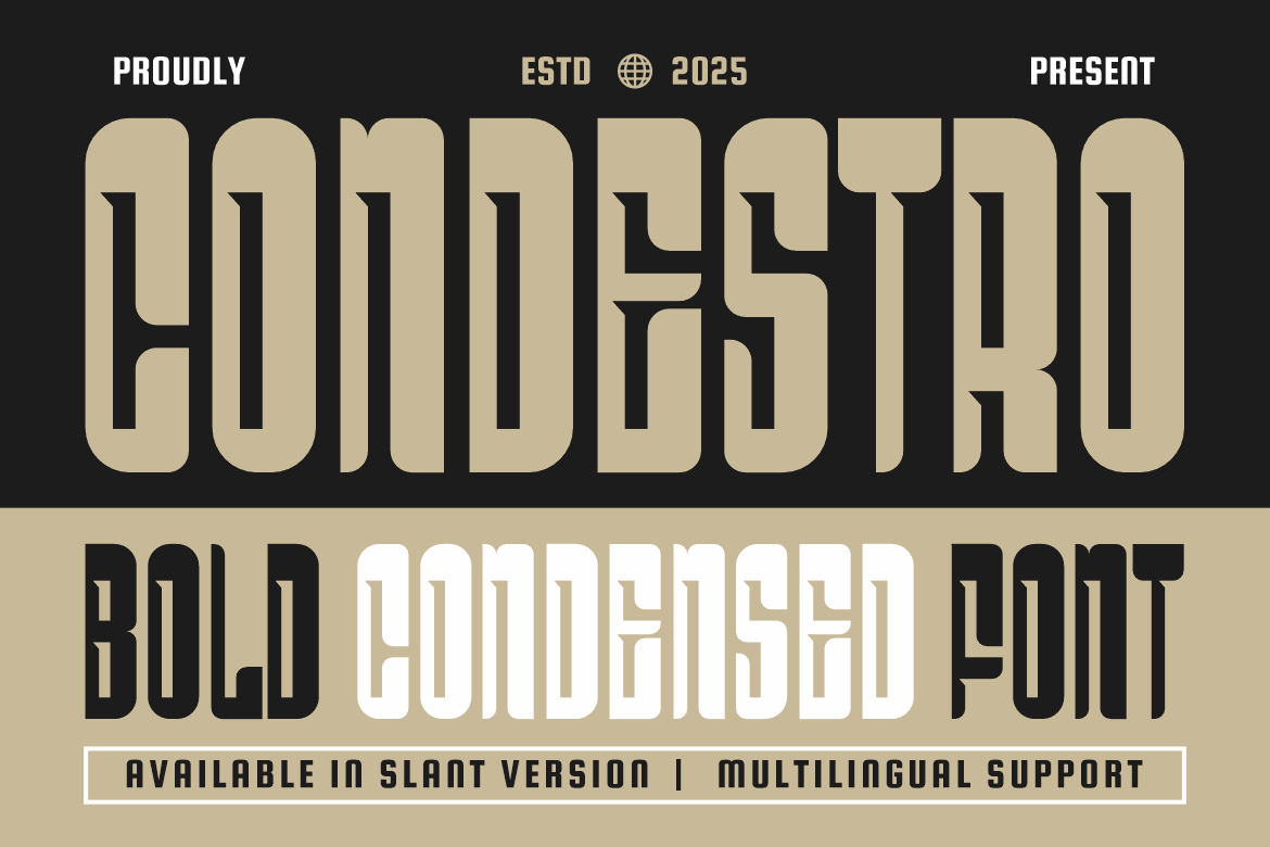 Condestro Bold Condensed Font