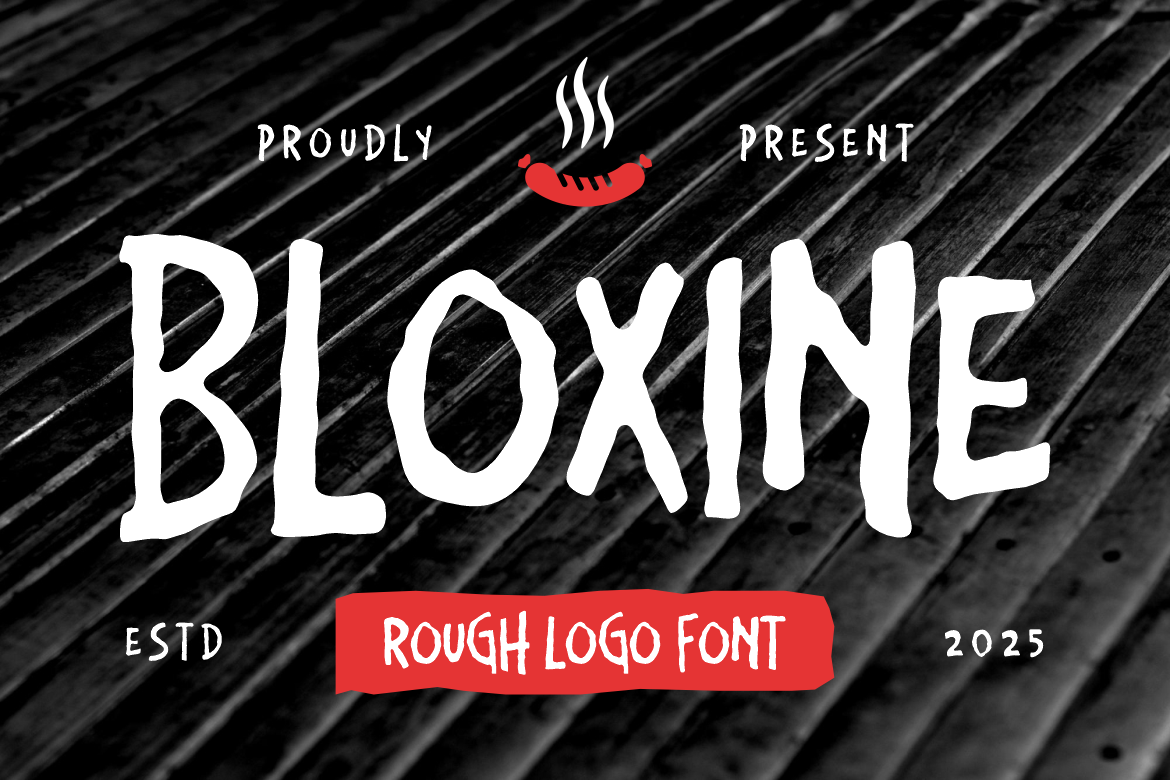 Bloxine Rough Logo Font 1