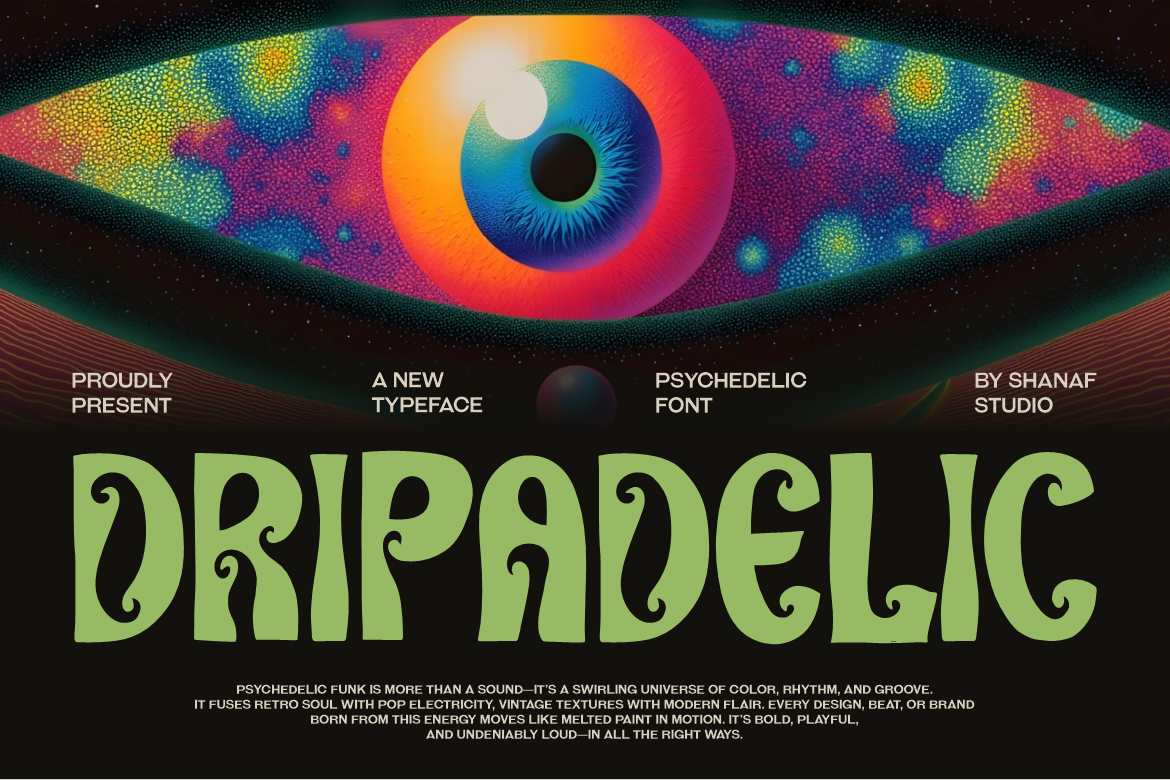 Dripadelic Display Psychedelic Font
