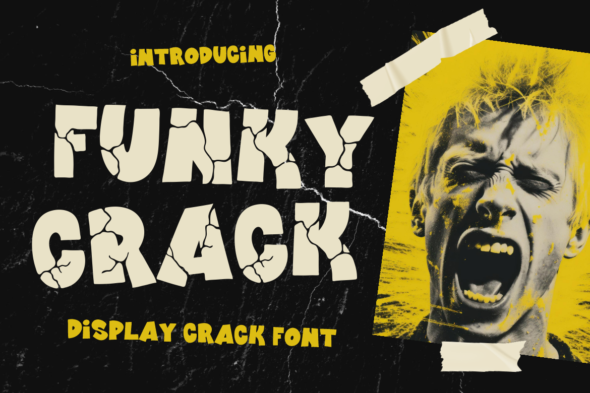 Funk Crackle Display Crack Font