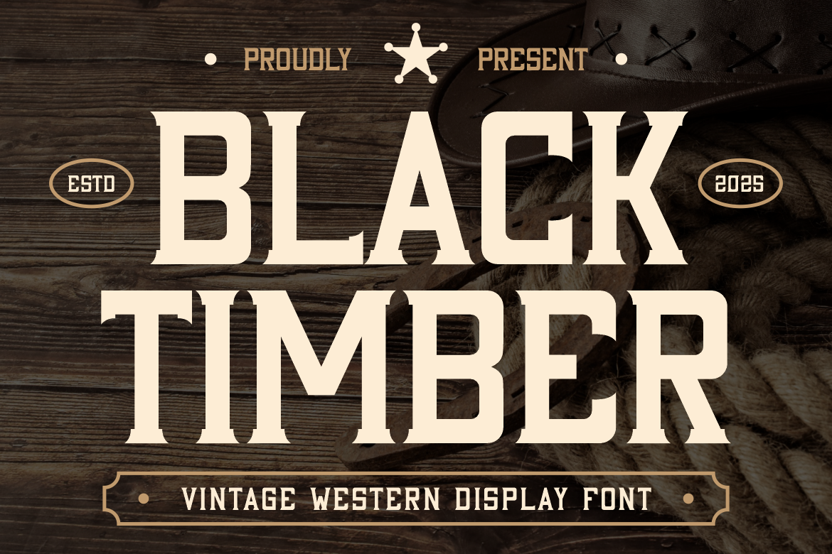 Black Timber Vintage Western Font