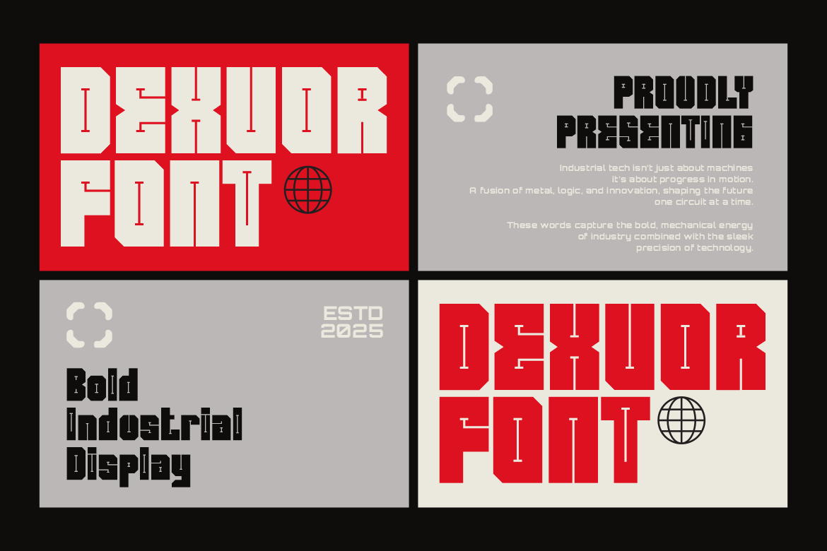 Dexvor Bold Industrial Display Font