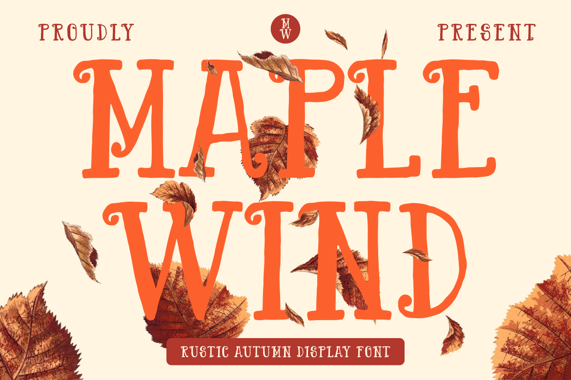Maple Wind Rustic Autumn Display Font