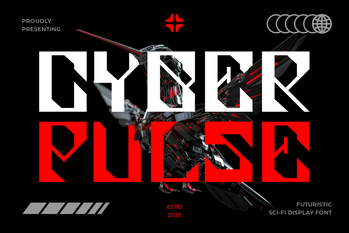 Cyber Pulse Futuristic Modular Display Font