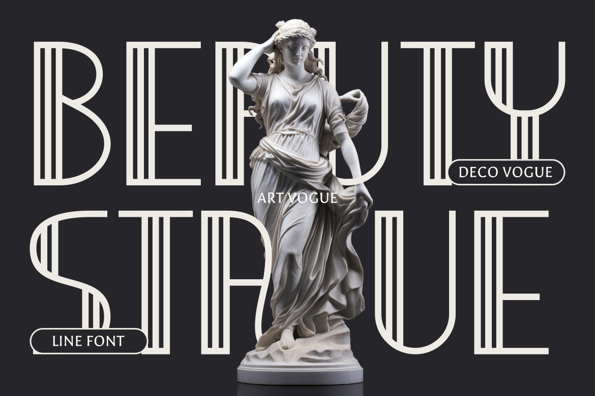 Deco Vogue Art Deco Line Font 2
