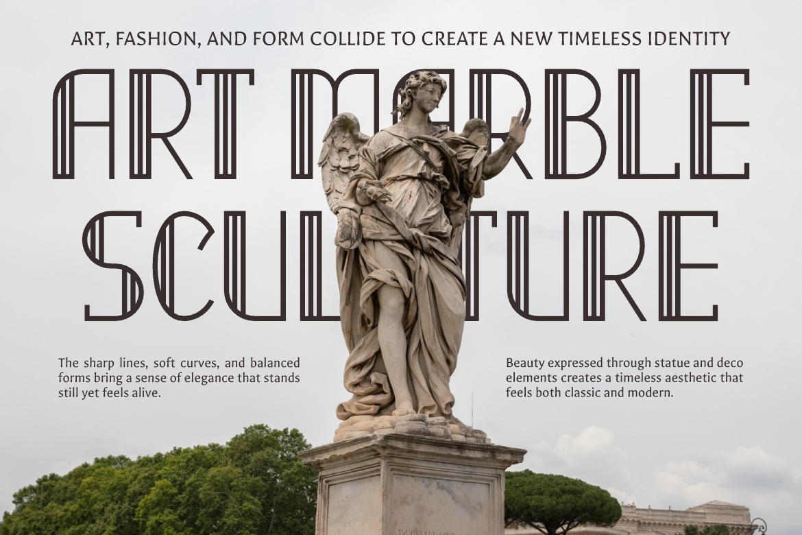 Deco Vogue Art Deco Line Font 3