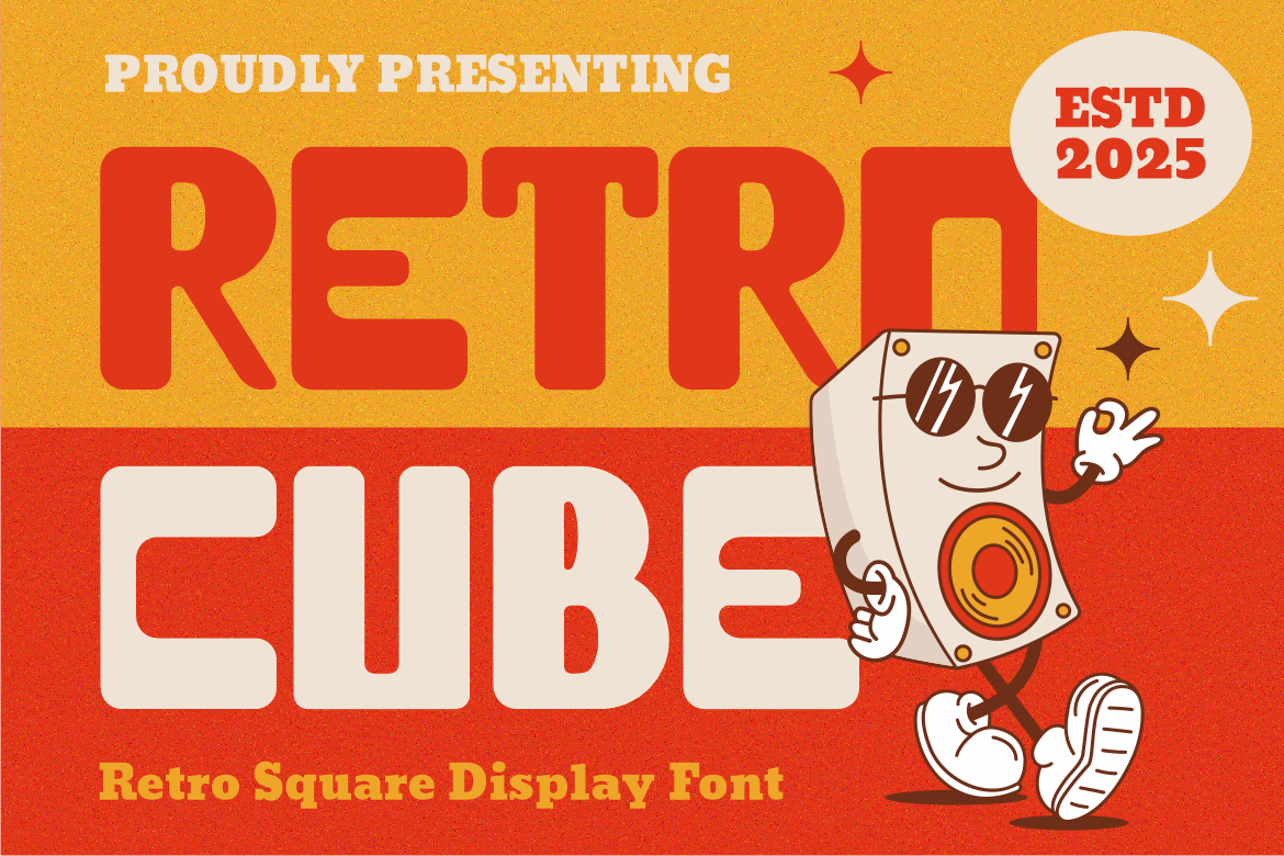 Retrocube Retro Square Display Font