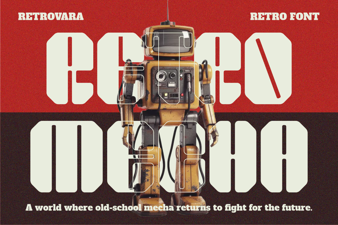 Retrovara Retro Techno Display Font 2