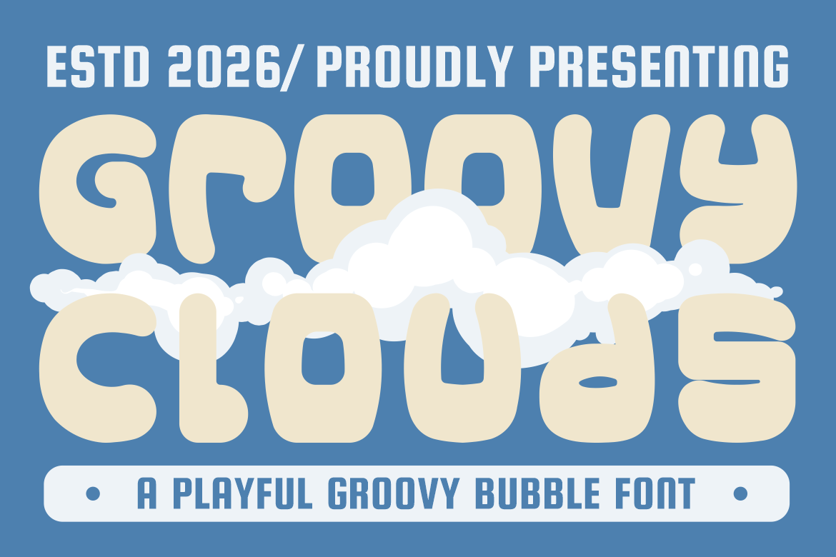 Groovy Clouds Groovy Bubble Font