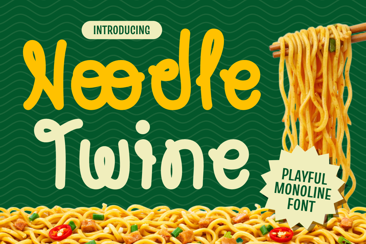 Noodle Twine Playful Monoline Font