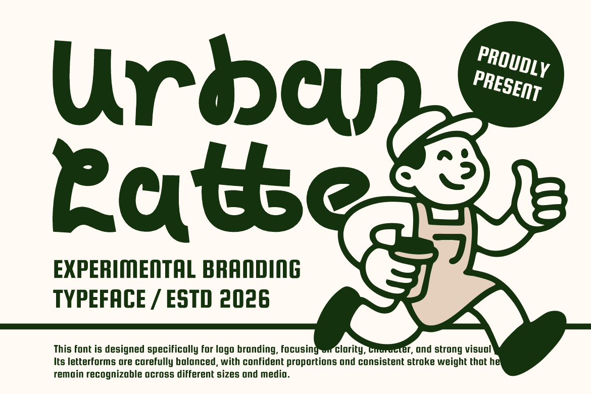 Urban Latte Experimental Branding Font