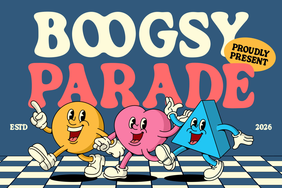 Boogsy Parade Retro Psychedelic Font
