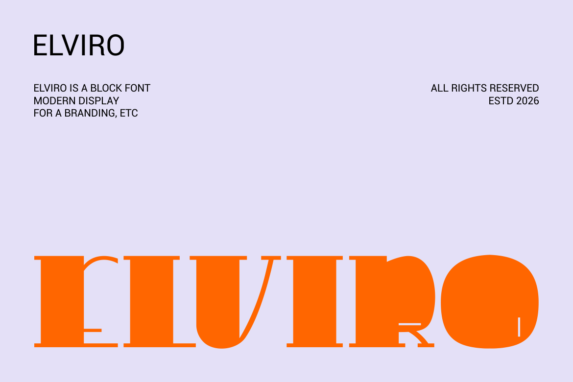 Elviro Block Font