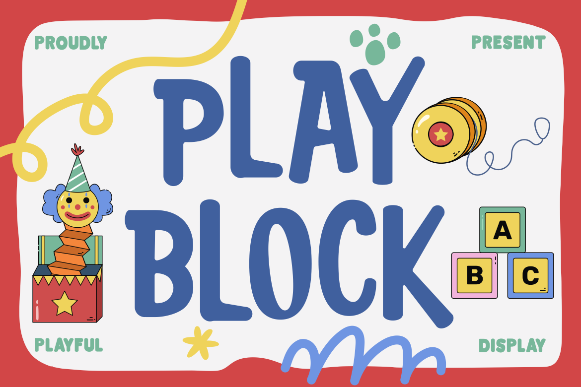 Play Block Playful Display Font