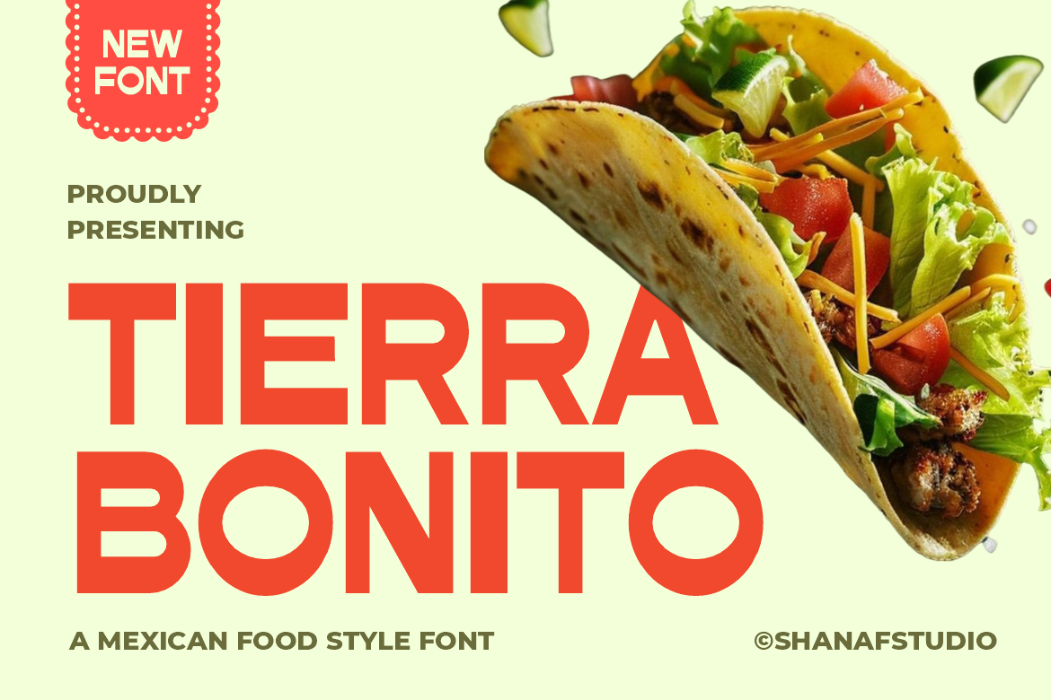 Tierra Bonito Mexican Food Font