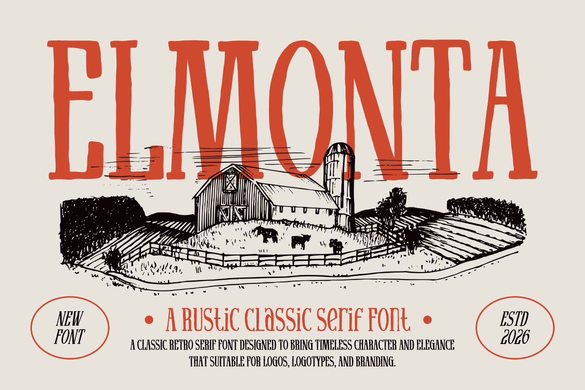 Elmonta Rustic Classic Serif Font