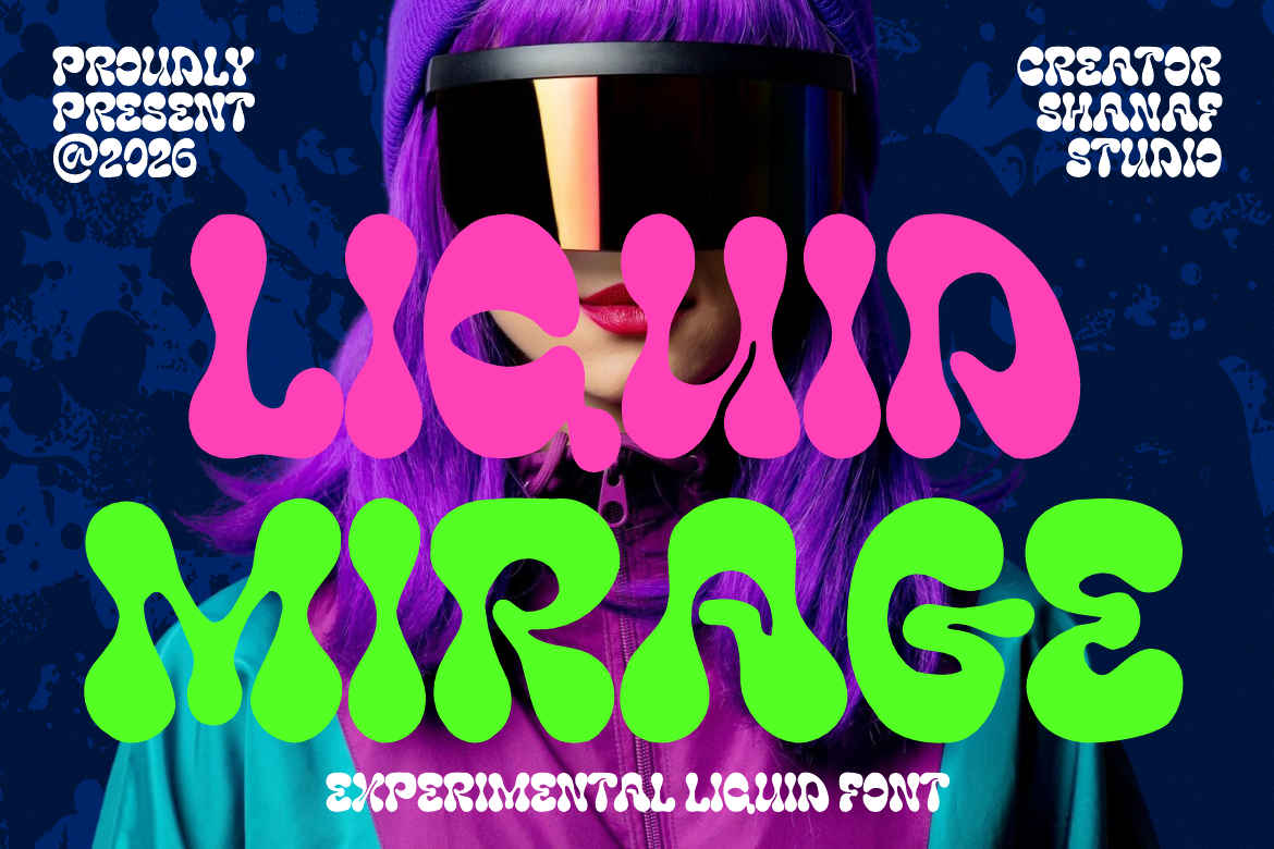 Liquid Mirage Psychedelic Style Font