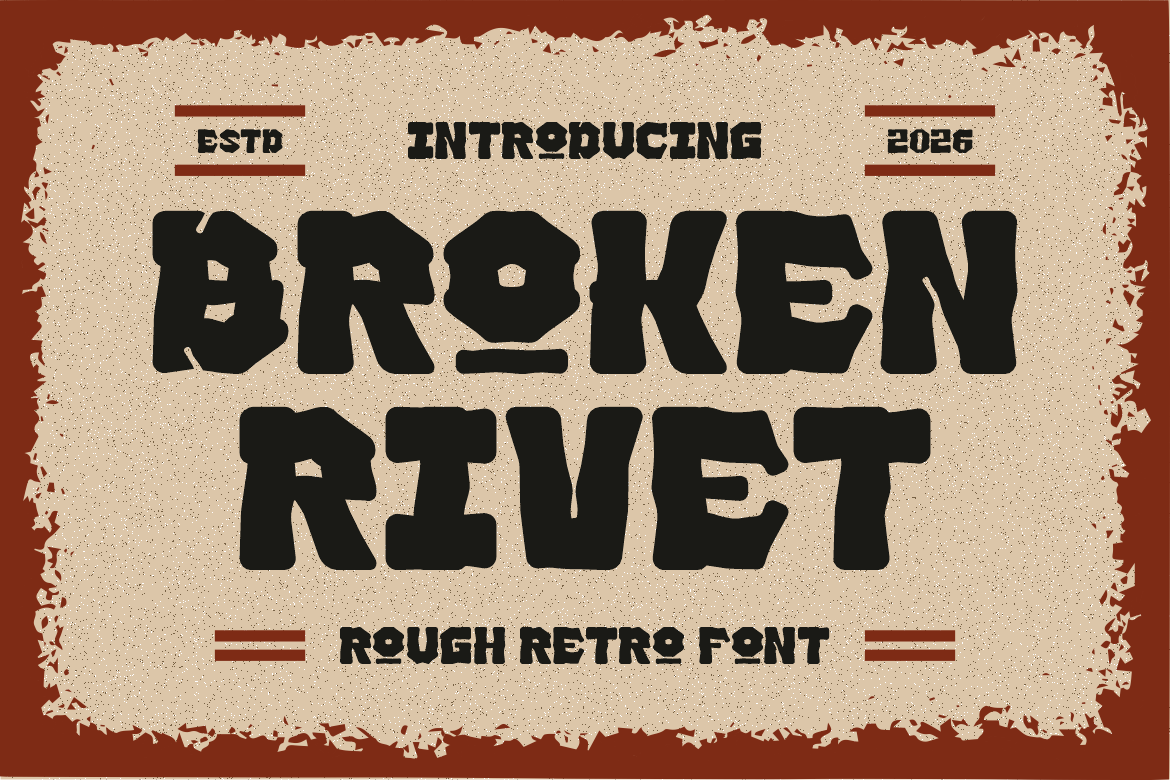 Broken Rivet Rough Retro Font