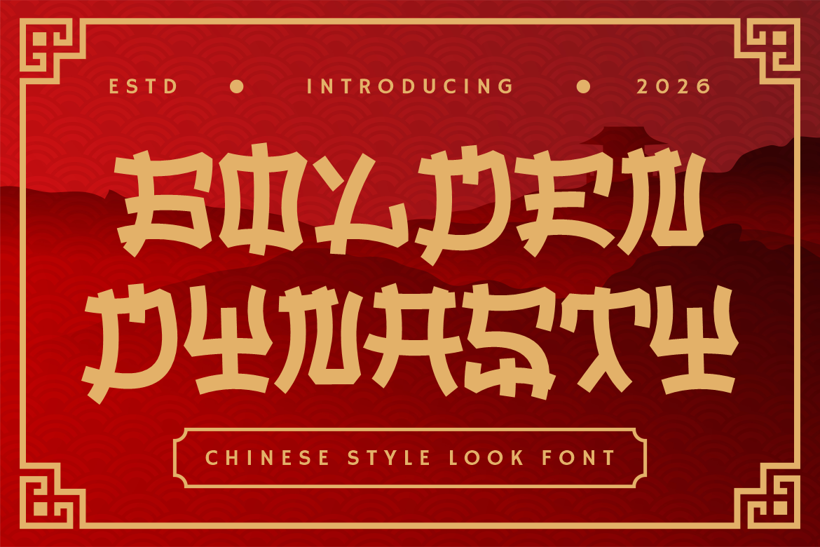 Golden Dynasty Chinese Style Font