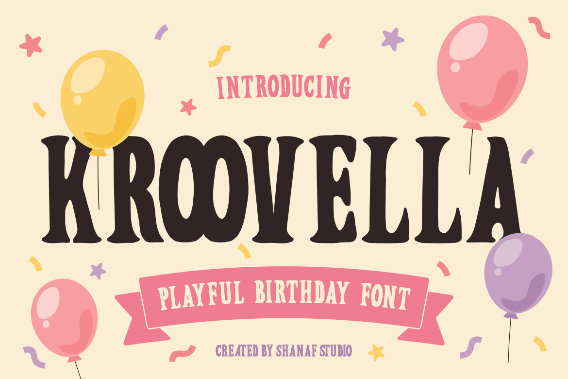 Kroovella Playful Birthday Font