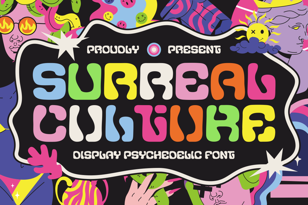 Surreal Culture Display Psychedelic Font