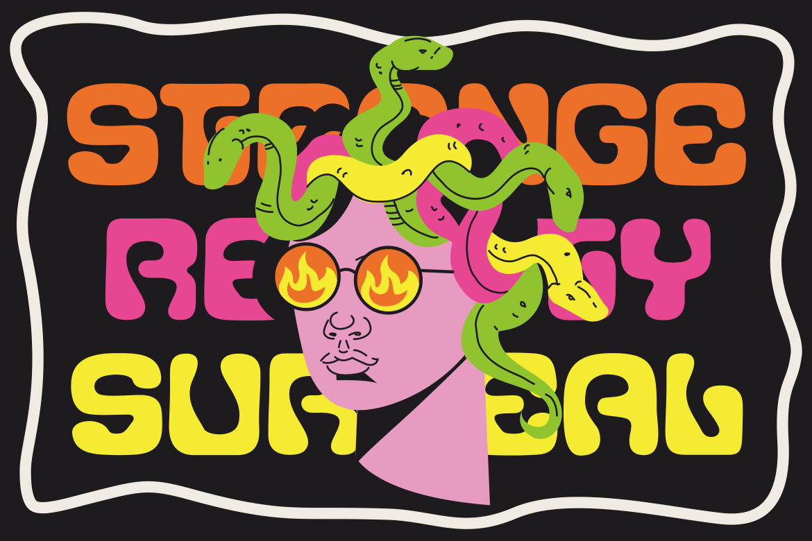 Surreal Culture Display Psychedelic Font font preview — display preview
