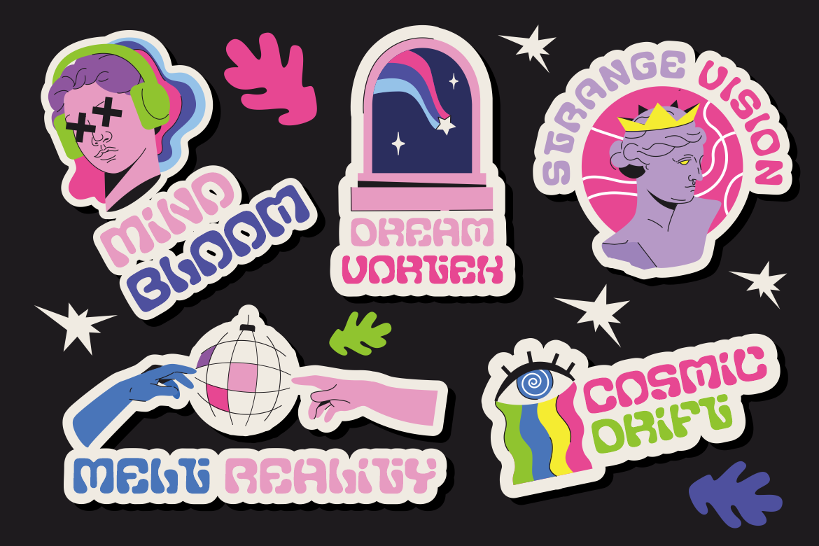 Surreal Culture Display Psychedelic Font font preview — display preview