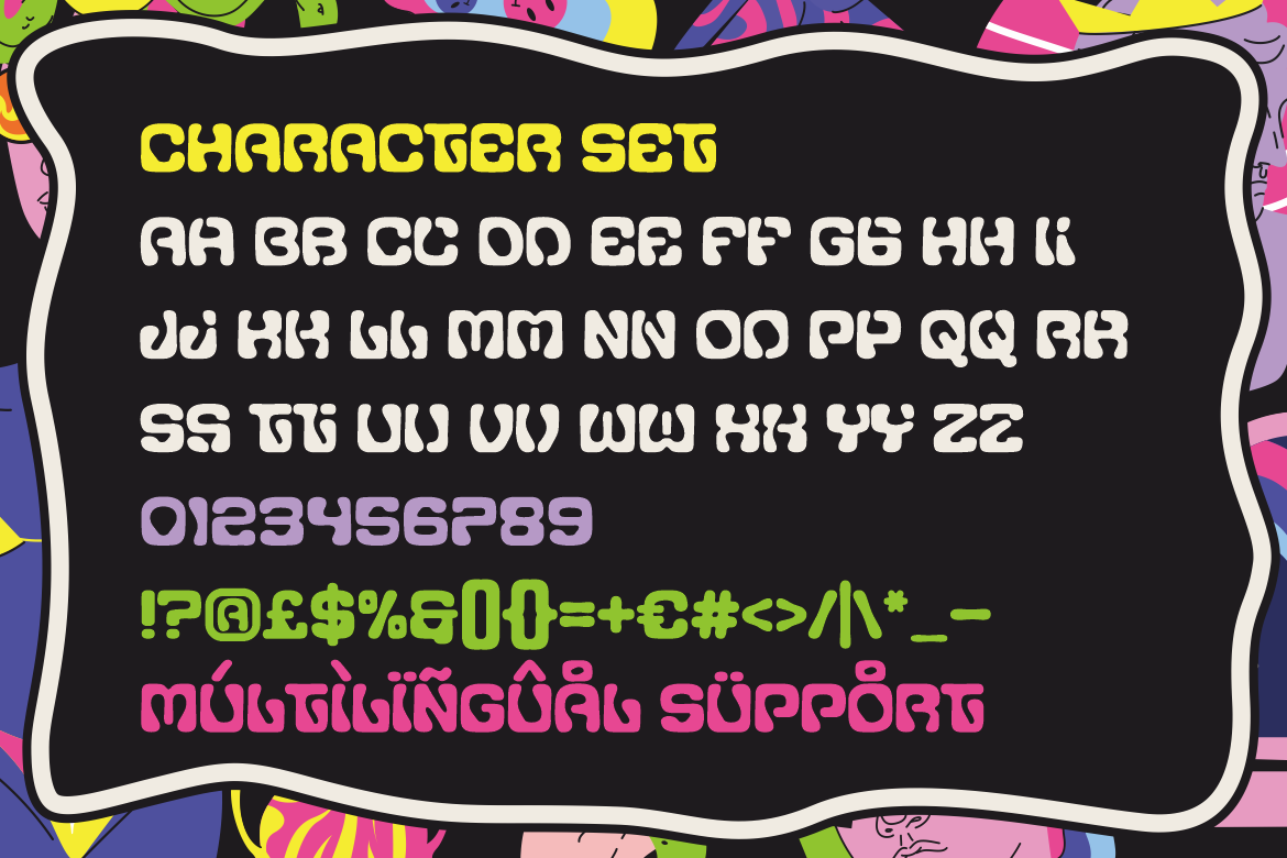 Surreal Culture Display Psychedelic Font font preview — display preview