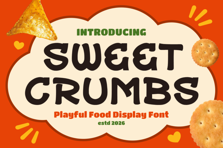 Sweet Crumbs Playful Food Display Font