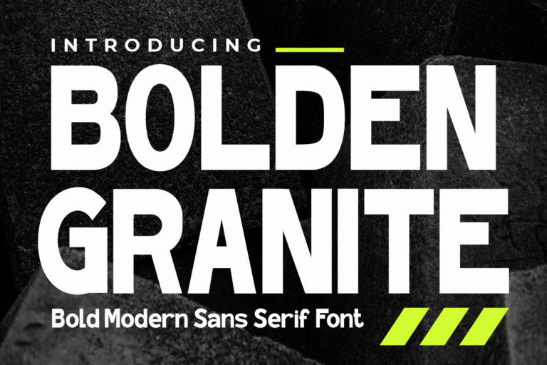 Bolden Granite Bold Modern Sans Serif Font