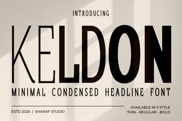 Keldon Minimal Condensed Headline Font