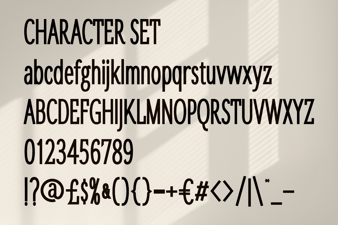 Keldon Minimal Condensed Headline Font font preview — poster sample